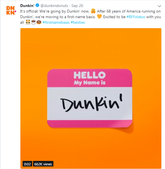 Dunkin Twitter