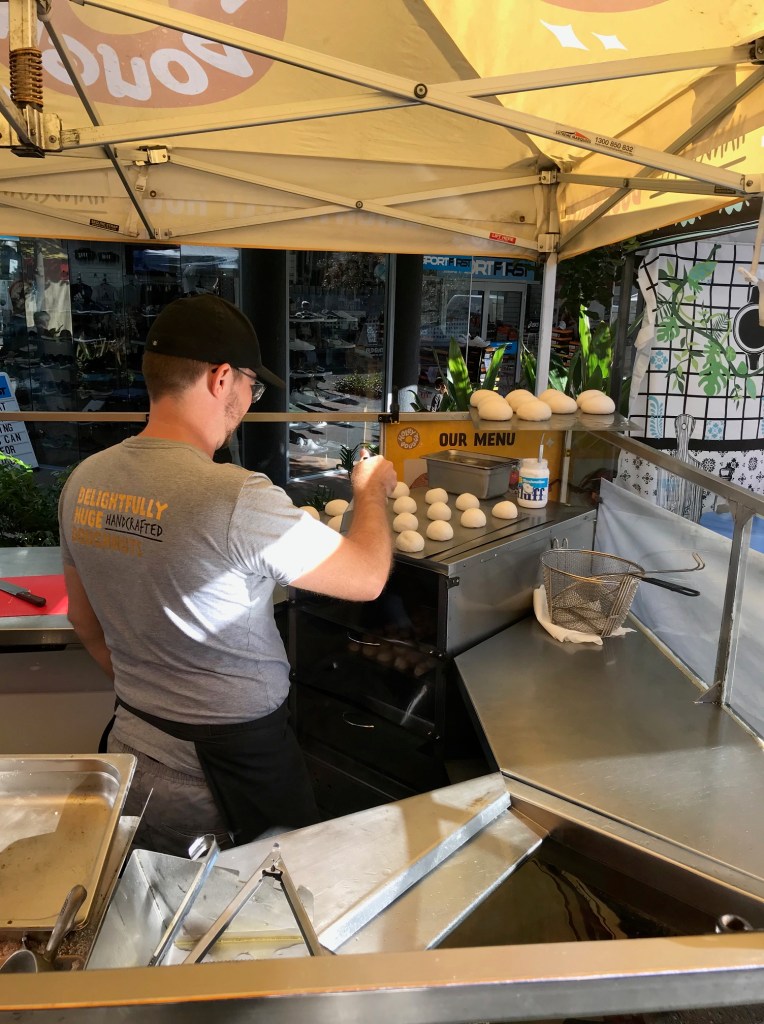 Holey Doughy at work, Caloundra Markets